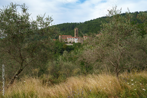 Mountain landscape near Casola in Lunigiana, Tuscany, Italy photo