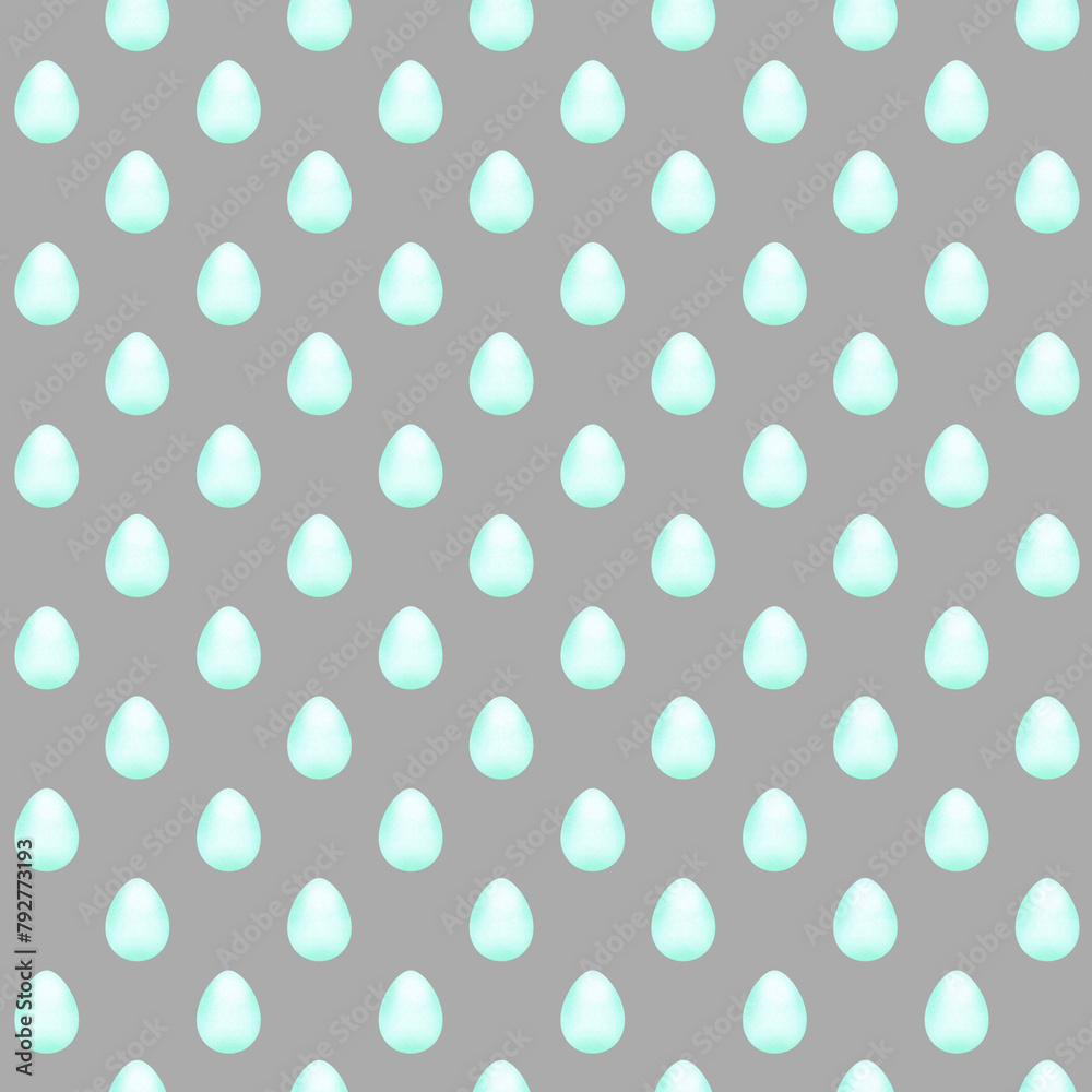 Aqua Easter Egg, Pattern Digital Paper