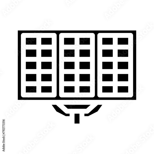 array solar panel glyph icon vector. array solar panel sign. isolated symbol illustration