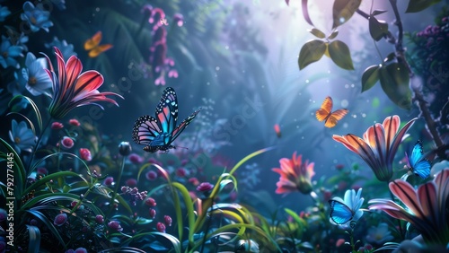 Butterflies in the jungle © Black