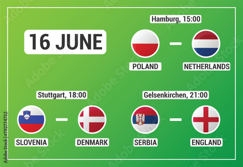 European football match schedule photo