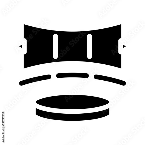 virtual stage glyph icon vector. virtual stage sign. isolated symbol illustration