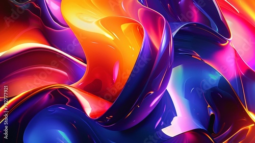 abstract wavy liquid background. Creative design with vibrant colors.