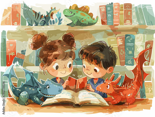 Whispering Secrets and Giggling Conspiracies: A Library Adventure with Two Inquisitive Friends