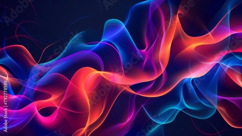 Transparent smoke is incorporated into this abstract template horizontal banner.