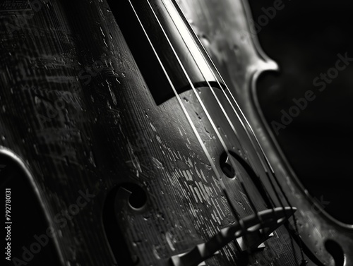 Aged Violin on Weathered Classical Music Sheets