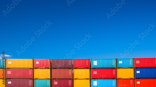 Container, logistics import and export and transportation industry background