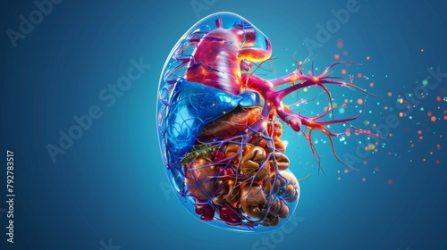 Anatomy of the Liver in the Human photo