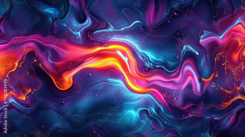 Fototapeta premium Colorful abstract painting with vibrant blues, purples, and pinks