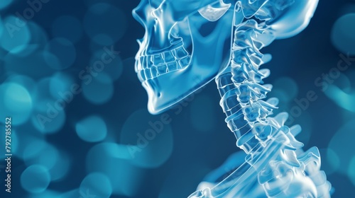 Illustration of bone structure for medical education. Bone anatomy illustration.