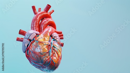 Anatomical part of the human heart. photo