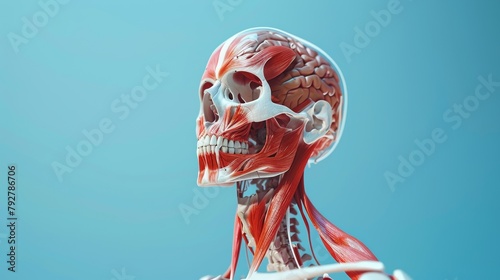 Anatomy of Skeletal Muscles Illustration photo