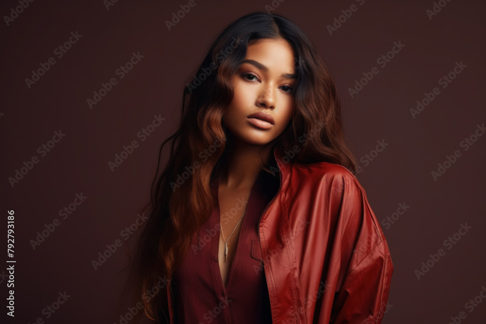 fashionable afro american girl on background, trendy style, portrait, close fashionable afro american girl on background, trendy style, portrait, close
