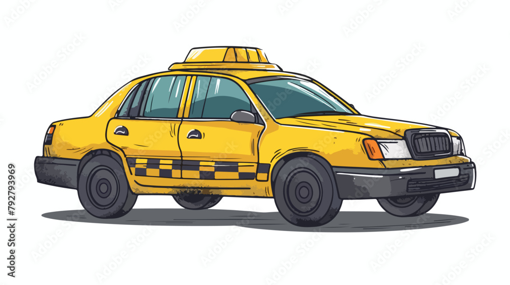 Car sharing or taxi service concept. Vector illustration