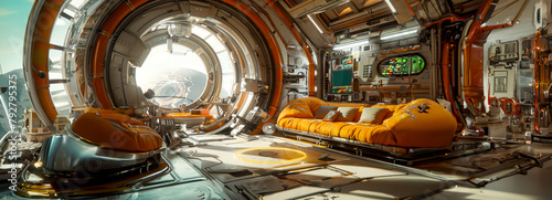 Exploring the Interiors of a Futuristic Spaceship: A Game Environment Concept Art in Unreal Engine photo