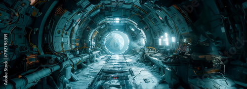 Exploring the Futuristic World: Unreal Engine Concept Art of Interior Spaceship and Game Environment photo