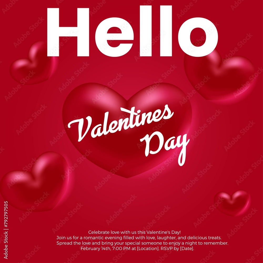 Naklejka premium Valentine's Day Poster