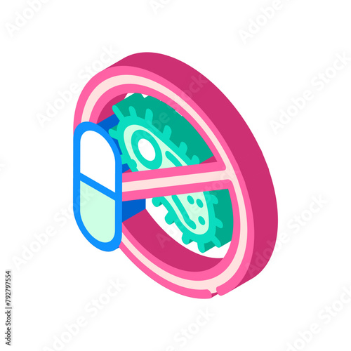 antibiotics medicines pharmacy isometric icon vector. antibiotics medicines pharmacy sign. isolated symbol illustration