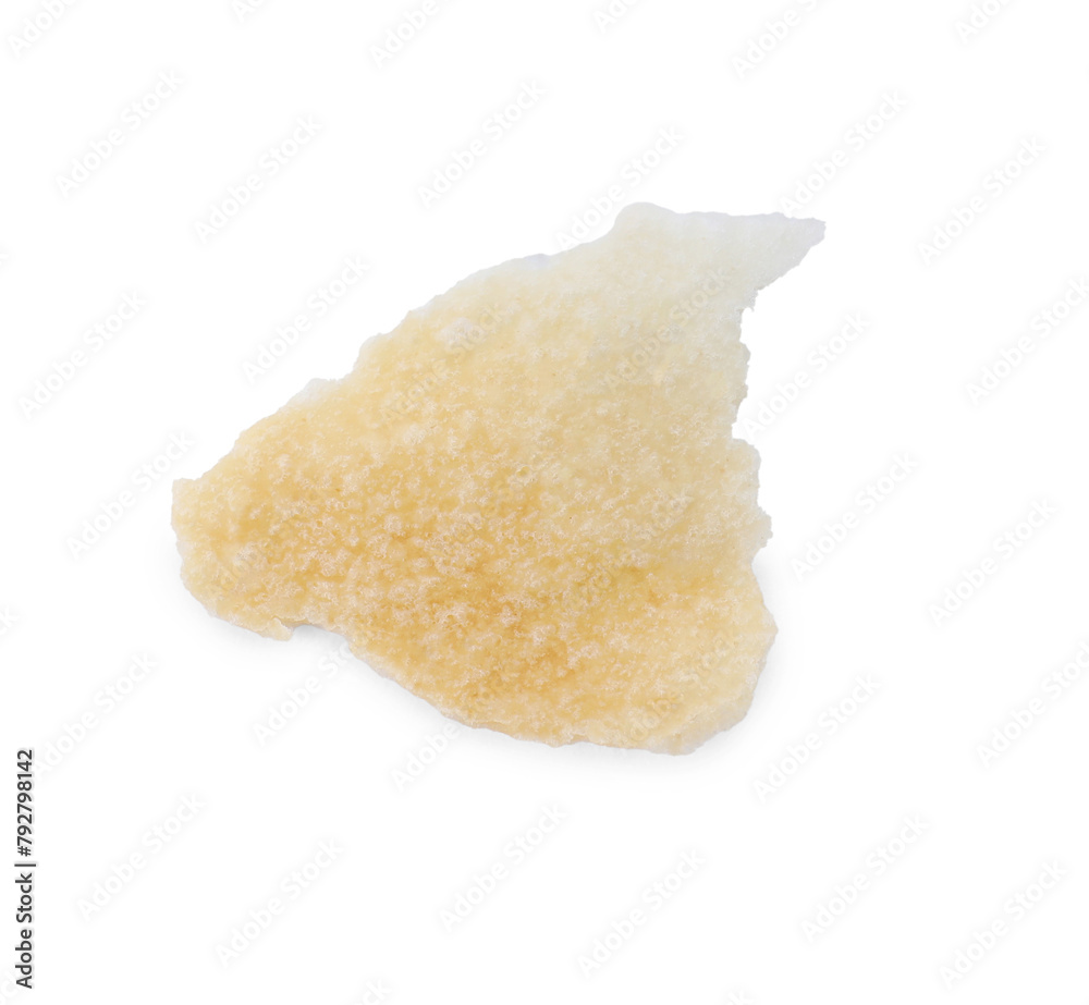 Crumble of delicious fresh puff pastry isolated on white, top view Crumble of delicious fresh puff pastry isolated on white, top view