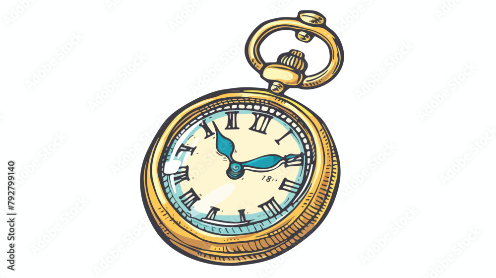 Chronometer device isolated icon Hand drawn style vector