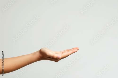 Open Hand Gesture on Neutral Background © Suplim