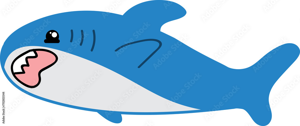 cute shark cartoon art, sea animal cute shark cartoon art, sea animal