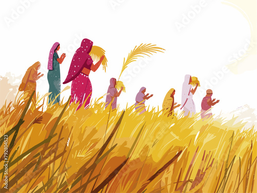Indian Villagers' Labor: Preserving an Agricultural Legacy Through Collaborative Rice Harvesting