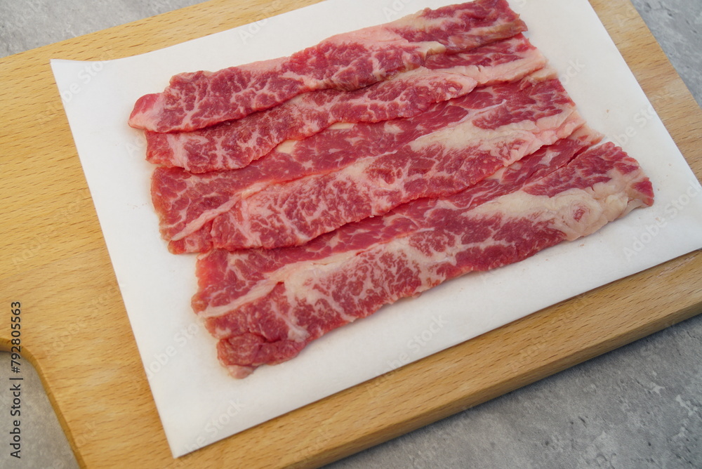 large beef cubes medium squares on wood large beef cubes medium squares on wood