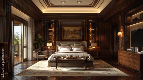 Blissful slumber awaits in a bedroom oasis of refined luxury.  © iqra