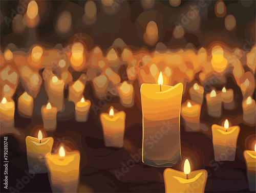 Candlelit Vigil: A Moment of Somber Reflection and Remembrance