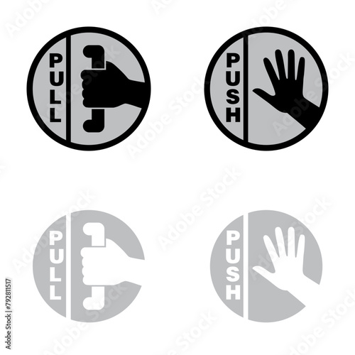 Pull push signs