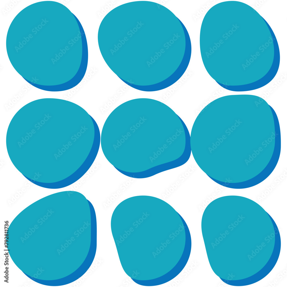 Random blob circles silhouette icon set. An arrangement of black organic shapes. Isolated on a white background. Random blob circles silhouette icon set. An arrangement of black organic shapes. Isolated on a white background.