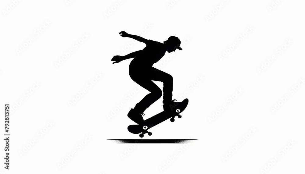 Boy having fun playing skateboard Boy having fun playing skateboard