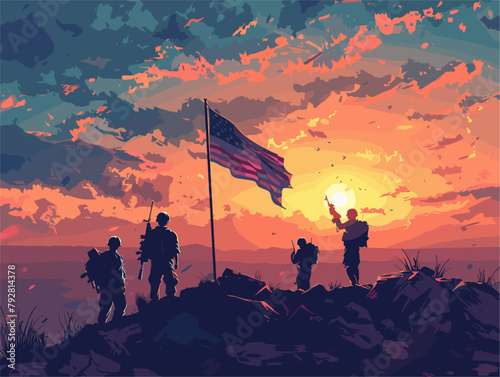 Dawn Honor: A Military Base's Sunrise Salute to Service and Sacrifice