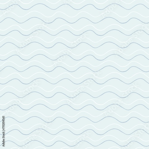 seamless watercolor pattern , waves on a blue background for fabric , wrapper and other design 