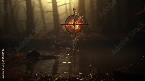 A solitary arrow, suspended in time as it awaits the command to unleash its potential with deadly accuracy