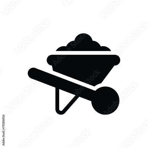 Wheelbarrow vector icon