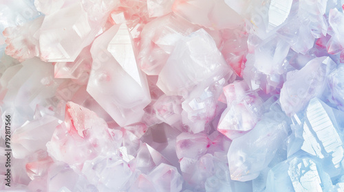 Pink quartz stone surface background textured photo