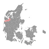 Holstebro Municipality map, administrative division of Denmark. Vector illustration.