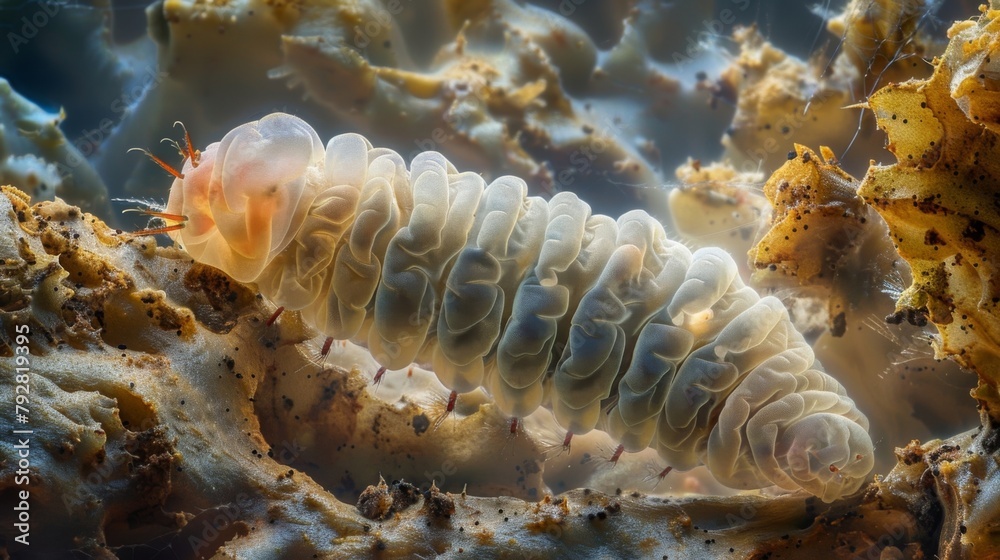 A remarkable sight under the microscope this image showcases the remarkable resilience of tardigrades as they seamlessly navigate A remarkable sight under the microscope this image showcases the remarkable resilience of tardigrades as they seamlessly navigate