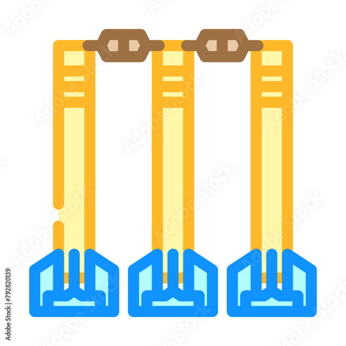 wicket croquet game color icon vector. wicket croquet game sign. isolated symbol illustration