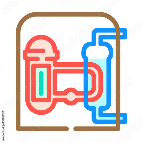 reactor nuclear energy color icon vector. reactor nuclear energy sign. isolated symbol illustration