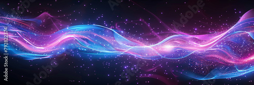 a futuristic blue pink light wave background , wave technology digital network background with blue light, digital wave effect, corporate concept, Cyberspace of future.Science andtechnology.