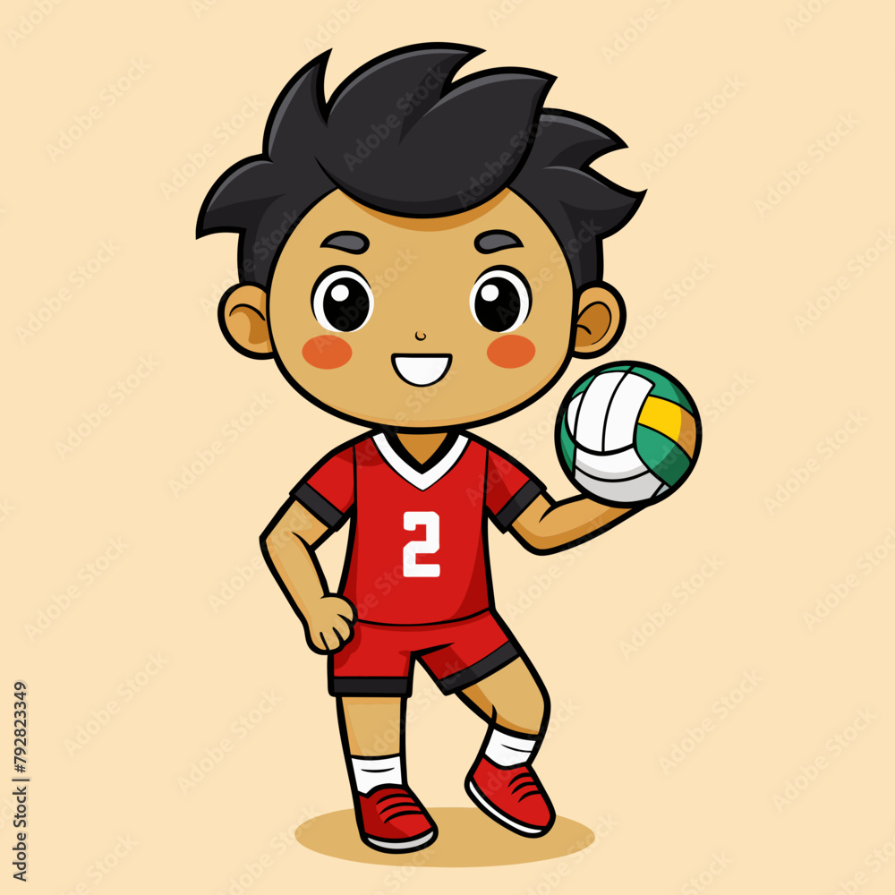 isolated-volleyball-girl-player--vector-cartoon-ch isolated-volleyball-girl-player--vector-cartoon-ch