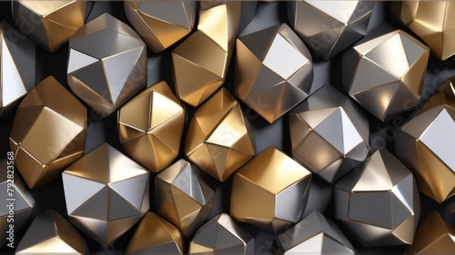 Golden Abstract Geometric Wallpaper for Eye Catching Backgrounds