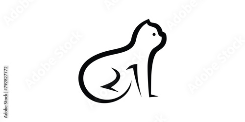 creative animal pet logo design, cat, logo design template, icon, vector, symbol, creative idea.