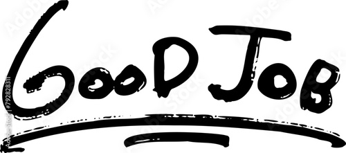 手書き文字素材。good job。