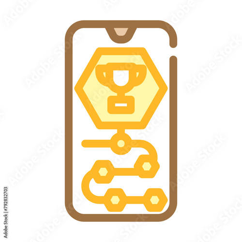 gamification ux ui design color icon vector. gamification ux ui design sign. isolated symbol illustration