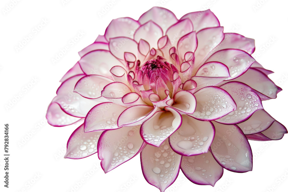 Dahlia Flower with Detailed Petals On Transparent Background