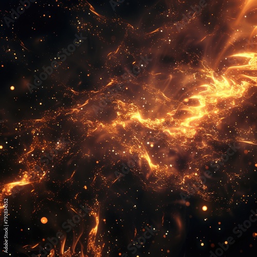 Star Burn: Epic Art for Black Wallpaper Background